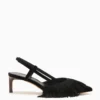 ULLA JOHNSON Shira Fringe Sling Back - Noir