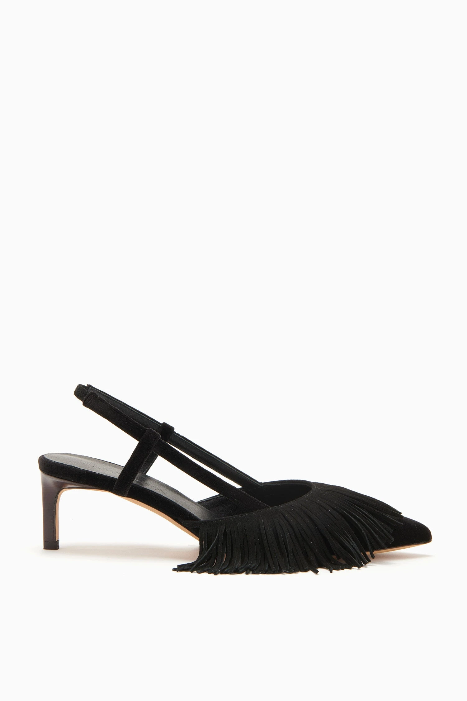 ULLA JOHNSON Shira Fringe Sling Back - Noir 1 ULLA JOHNSON Shira Fringe Sling Back - Noir