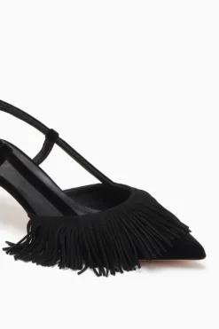 ULLA JOHNSON Shira Fringe Sling Back - Noir 8 ULLA JOHNSON Shira Fringe Sling Back - Noir -ULLA JOHNSON FA231002 FRINGESLINGBACK NOIR c r web