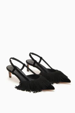 ULLA JOHNSON Shira Fringe Sling Back - Noir 9 ULLA JOHNSON Shira Fringe Sling Back - Noir -ULLA JOHNSON FA231002 FRINGESLINGBACK NOIR d r web