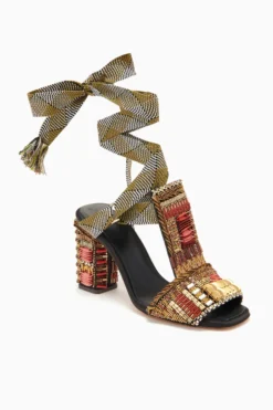 ULLA JOHNSON Celina Embellished High Heel - Solar -ULLA JOHNSON FA231006 EMBELLISHEDHIGHHEEL NOIR b r web