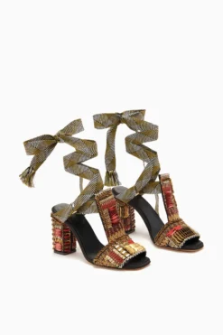 ULLA JOHNSON Celina Embellished High Heel - Solar -ULLA JOHNSON FA231006 EMBELLISHEDHIGHHEEL NOIR d r web