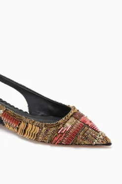 ULLA JOHNSON Isadora Embellished Sling Back Flat - Solar 6 ULLA JOHNSON Isadora Embellished Sling Back Flat - Solar -ULLA JOHNSON FA231009 EMBELLISHEDSLINGBACKFLAT NOIR c r web