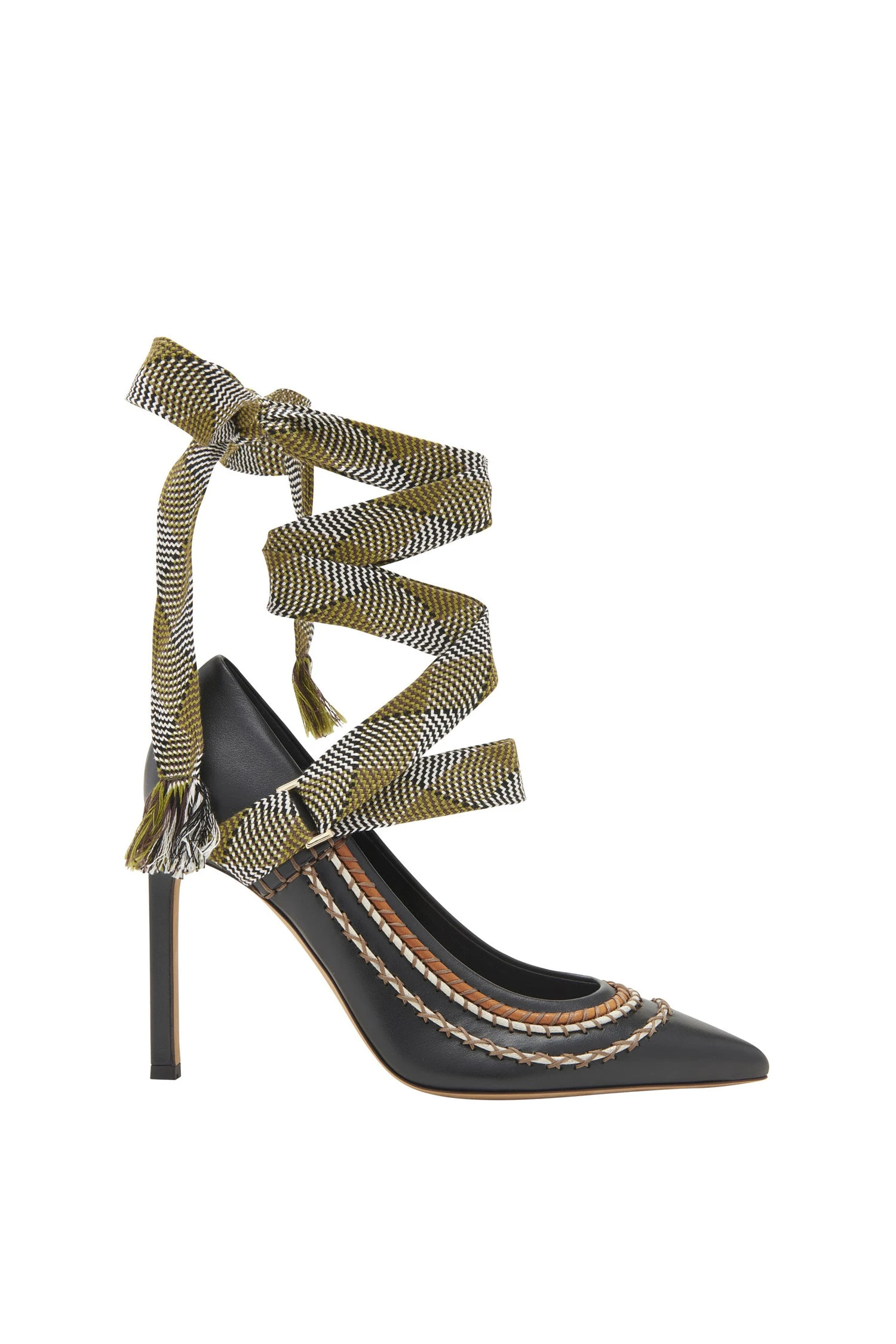 ULLA JOHNSON Salma Ribbon High Heel - Noir 1 ULLA JOHNSON Salma Ribbon High Heel - Noir