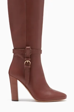 ULLA JOHNSON Annette Knee High Boot - Mahogany 8 ULLA JOHNSON Annette Knee High Boot - Mahogany -ULLA JOHNSON FA231019 ANNETTEKNEEHIGHBOOT MAHOGANY c r web