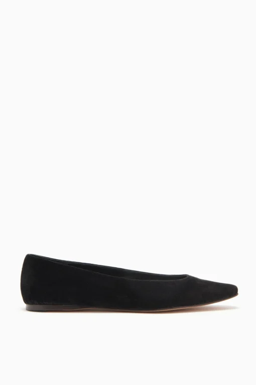 ULLA JOHNSON Arlo Ballet Flat - Noir -ULLA JOHNSON FA231029 ARLOBALLETFLAT NOIR a r web