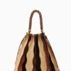 ULLA JOHNSON Adria Large Pleated Wave Bag - Dune Colorblock