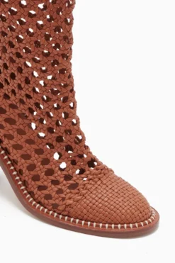 ULLA JOHNSON Hannah Woven Leather High Heel Boot - Sierra -ULLA JOHNSON PF231004 HannahWovenLeatherHighHeelBoot SIERRA c r web