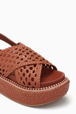 ULLA JOHNSON Gili Woven Leather Flatform - Sierra -ULLA JOHNSON PF231005 WovenLeatherFlatform Sierra c r web