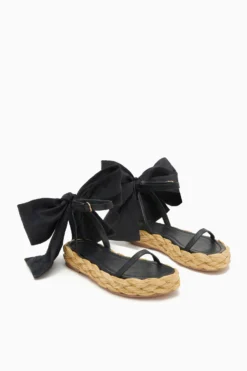 ULLA JOHNSON Clara Bow Flatform - Noir -ULLA JOHNSON PF231015 ClaraBowFlatform NOIR d r web