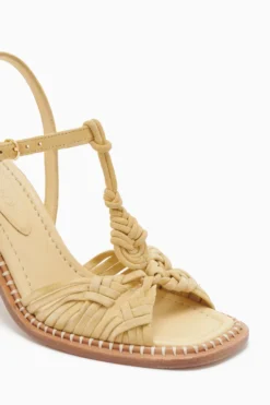 ULLA JOHNSON Penina Macrame Braided High Heel - Transparent Yellow -ULLA JOHNSON PF231018 PeninaMacrameBraidedHighHeel TRANSPARENTYELLOW c r web