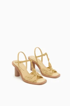 ULLA JOHNSON Penina Macrame Braided High Heel - Transparent Yellow -ULLA JOHNSON PF231018 PeninaMacrameBraidedHighHeel TRANSPARENTYELLOW d r web