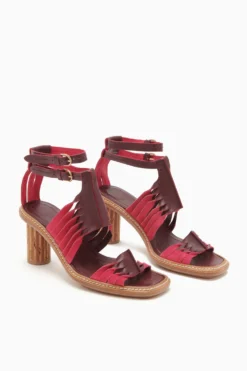 ULLA JOHNSON Madeira Twisted Contrast High Heel - Orchid Colorblock -ULLA JOHNSON PF231021 MadeiraTwistedContrastHighHeel ORCHIDCOLORBLOCK d r web