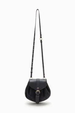 ULLA JOHNSON Paloma Ruched Convertible Crossbody - Midnight