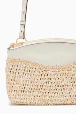 ULLA JOHNSON Maya Raffia Crossbody - Natural -ULLA JOHNSON PF231137 RaffiaDoubleConvertiblePouch Natural c r web