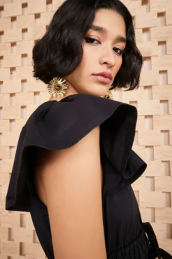 ULLA JOHNSON Delmara Dress - Noir 11 ULLA JOHNSON Delmara Dress - Noir -ULLA JOHNSON SHOT 056 ULLA JOHNSON DELMARA DRESS NOIR UJ990114 0077