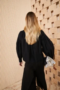 ULLA JOHNSON Marika Blouse - Noir -ULLA JOHNSON SHOT 207 ULLA JOHNSON MARIKA BLOUSE NOIR UJ990208 0104