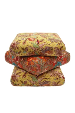 ULLA JOHNSON Wild Hibiscus Printed Pouf - Calla Lily