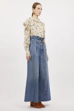 ULLA JOHNSON The Sylvan Jean - Danube Medium Indigo Wash -ULLA JOHNSON UJ AW23 038 0656