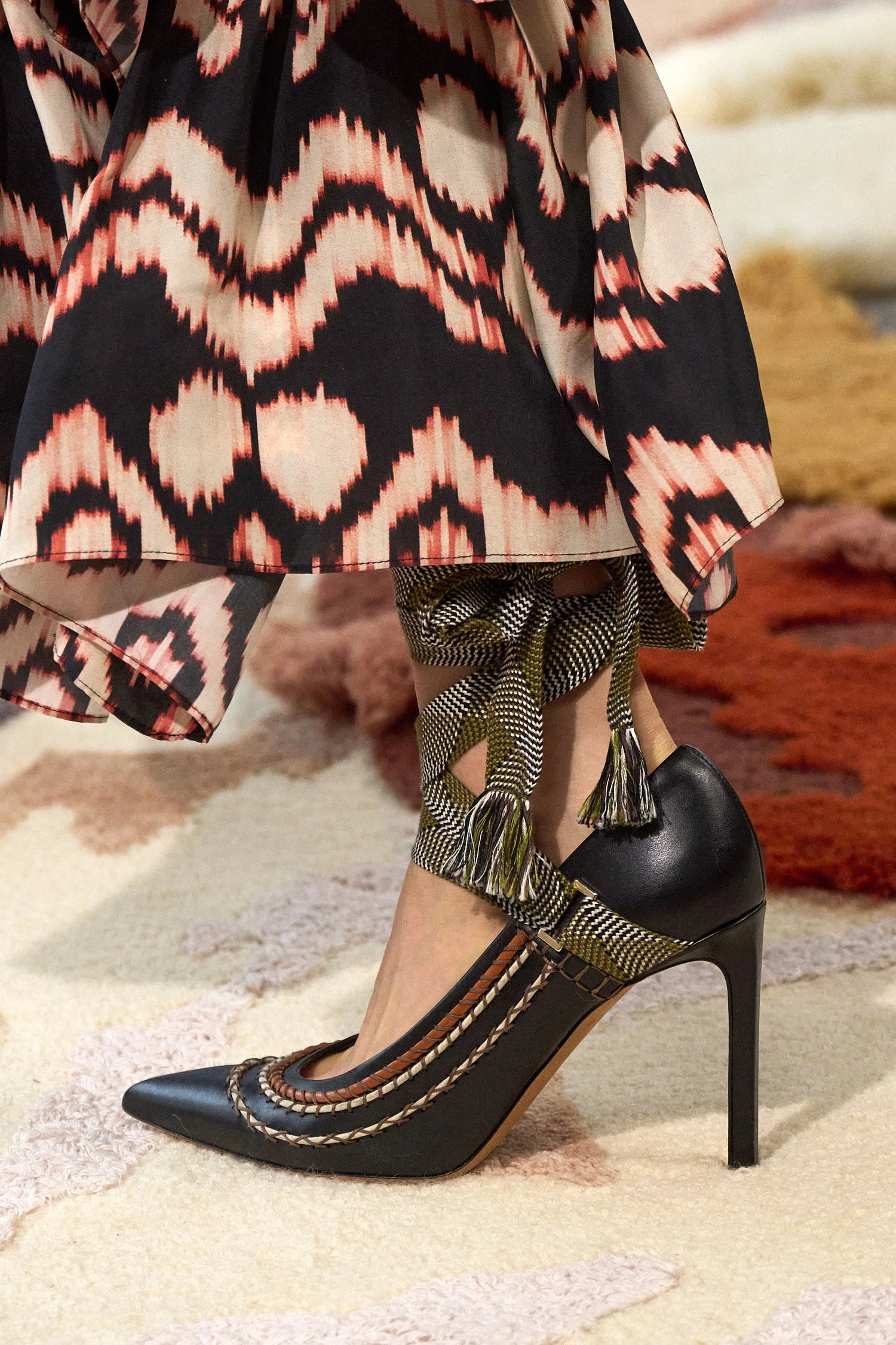 ULLA JOHNSON Salma Ribbon High Heel - Noir 2 ULLA JOHNSON Salma Ribbon High Heel - Noir - Image 2