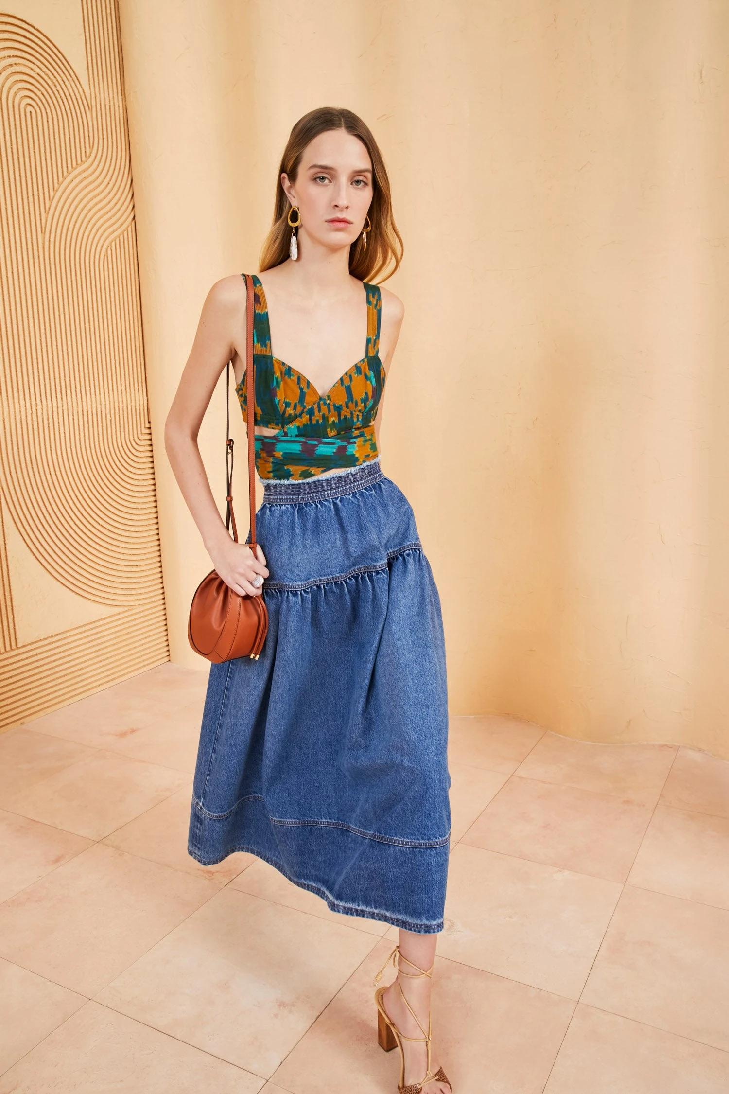 ULLA JOHNSON The Astrid Skirt - Danube Medium Indigo Wash 2 ULLA JOHNSON The Astrid Skirt - Danube Medium Indigo Wash - Image 2