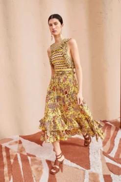 ULLA JOHNSON Acacia Skirt - Calla Lily