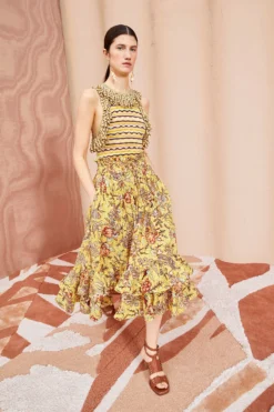 ULLA JOHNSON Acacia Skirt - Calla Lily 7 ULLA JOHNSON Acacia Skirt - Calla Lily -ULLA JOHNSON ULLA JOHNSON Acacia Skirt CALLA LILY 03