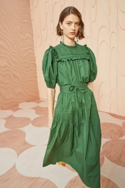 ULLA JOHNSON Adeline Top - Juniper -ULLA JOHNSON ULLA JOHNSON Adeline Top JUNIPER 01 MAIN