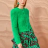 ULLA JOHNSON Aisha Cardigan - Emerald