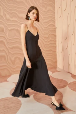 ULLA JOHNSON Alegria Dress - Noir -ULLA JOHNSON ULLA JOHNSON Alegria Dress NOIR 03