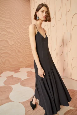 ULLA JOHNSON Alegria Dress - Noir -ULLA JOHNSON ULLA JOHNSON Alegria Dress NOIR 05