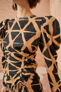 ULLA JOHNSON Amalie Dress - Onyx 8 ULLA JOHNSON Amalie Dress - Onyx -ULLA JOHNSON ULLA JOHNSON Amalie Dress ONYX 02 ALT