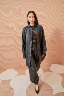 ULLA JOHNSON Apollo Jacket - Noir -ULLA JOHNSON ULLA JOHNSON Apollo Jacket NOIR 0022