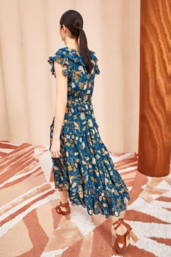 ULLA JOHNSON Arisa Dress - Moonlight Floral -ULLA JOHNSON ULLA JOHNSON Arisa Dress MOONLIGHT FLORAL 04