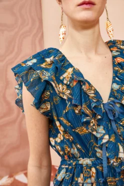 ULLA JOHNSON Arisa Dress - Moonlight Floral -ULLA JOHNSON ULLA JOHNSON Arisa Dress MOONLIGHT FLORAL 05