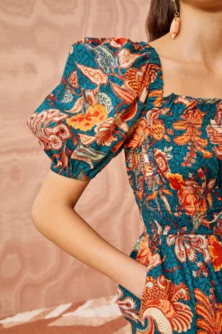 ULLA JOHNSON Arlo Playsuit - Delphinium -ULLA JOHNSON ULLA JOHNSON Arlo Playsuit DELPHINIUM 03