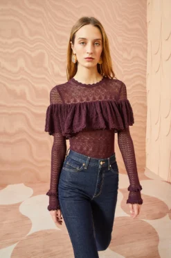 ULLA JOHNSON Augustina Pullover - Mahogany