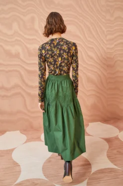 ULLA JOHNSON Blythe Skirt - Juniper -ULLA JOHNSON ULLA JOHNSON Blythe Skirt JUNIPER 04