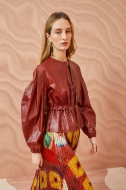 ULLA JOHNSON Briar Jacket - Mahogany 7 ULLA JOHNSON Briar Jacket - Mahogany -ULLA JOHNSON ULLA JOHNSON Briar Jacket MAHOGANY 02 ALT