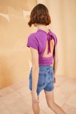 ULLA JOHNSON The Charlotte Short - Danube Medium Indigo Wash -ULLA JOHNSON ULLA JOHNSON CHARLOTTE SHORT DANUBE 0029