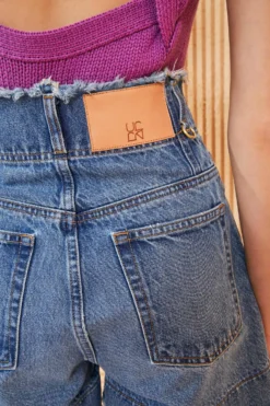 ULLA JOHNSON The Charlotte Short - Danube Medium Indigo Wash -ULLA JOHNSON ULLA JOHNSON CHARLOTTE SHORT DANUBE 0105