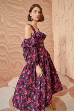 ULLA JOHNSON Caprice Dress - Zinnia -ULLA JOHNSON ULLA JOHNSON Caprice Dress ZINNIA 03