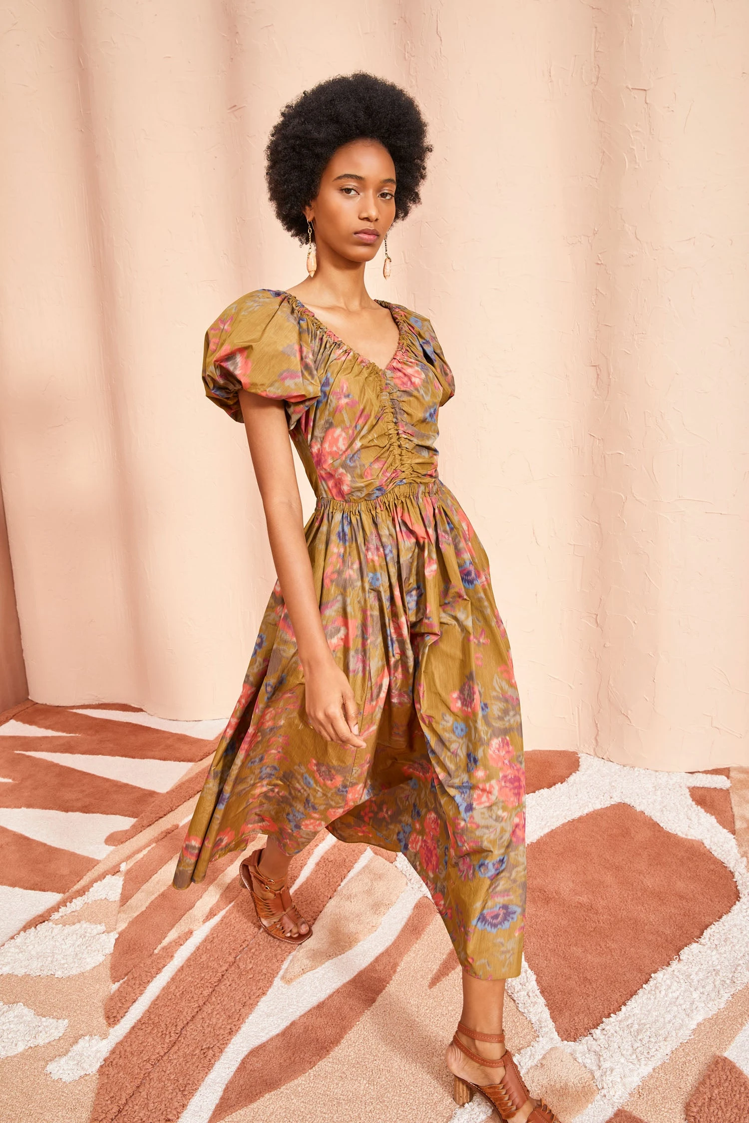 ULLA JOHNSON Cecile Dress - Bamboo 1 ULLA JOHNSON Cecile Dress - Bamboo