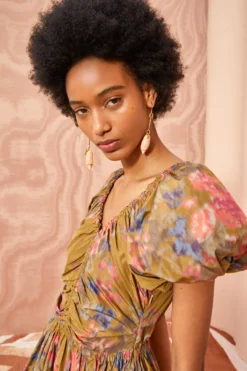 ULLA JOHNSON Cecile Dress - Bamboo 9 ULLA JOHNSON Cecile Dress - Bamboo -ULLA JOHNSON ULLA JOHNSON Cecile Dress BAMBOO 03