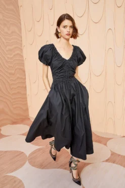 ULLA JOHNSON Cecile Dress - Noir 7 ULLA JOHNSON Cecile Dress - Noir -ULLA JOHNSON ULLA JOHNSON Cecile Dress NOIR 03