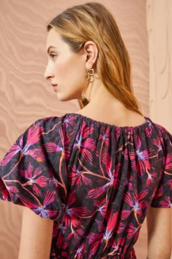 ULLA JOHNSON Cecile Dress - Zinnia 7 ULLA JOHNSON Cecile Dress - Zinnia -ULLA JOHNSON ULLA JOHNSON Cecile Dress ZINNIA 02 ALT