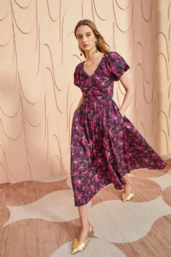 ULLA JOHNSON Cecile Dress - Zinnia 9 ULLA JOHNSON Cecile Dress - Zinnia -ULLA JOHNSON ULLA JOHNSON Cecile Dress ZINNIA 03