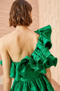 ULLA JOHNSON Cosima Gown - Emerald -ULLA JOHNSON ULLA JOHNSON Cosima Gown EMERALD 0199