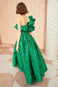 ULLA JOHNSON Cosima Gown - Emerald -ULLA JOHNSON ULLA JOHNSON Cosima Gown EMERALD 0202