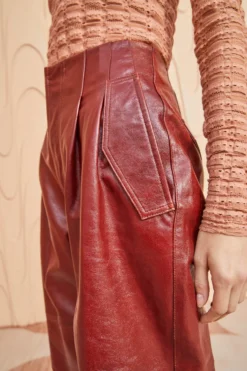 ULLA JOHNSON Cyrus Pant - Mahogany -ULLA JOHNSON ULLA JOHNSON Cyrus Pant MAHOGANY 02 ALT